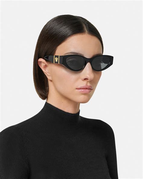 versace black medusa ares square cat eye sunglasses|Medusa Runway Cat.